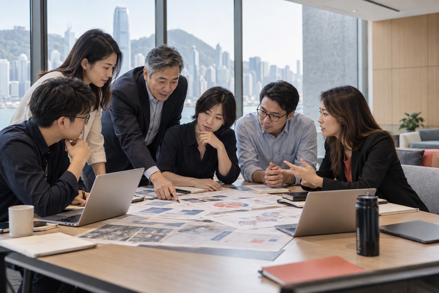 Cross-sector professionals reviewing AI governance evidence in Hong Kong